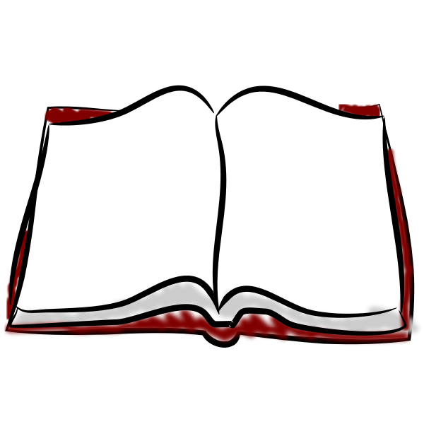 drawing of open book